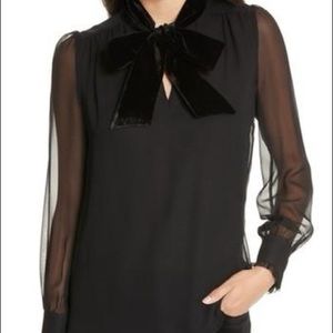 Kate Spade Black Chiffon Blouse